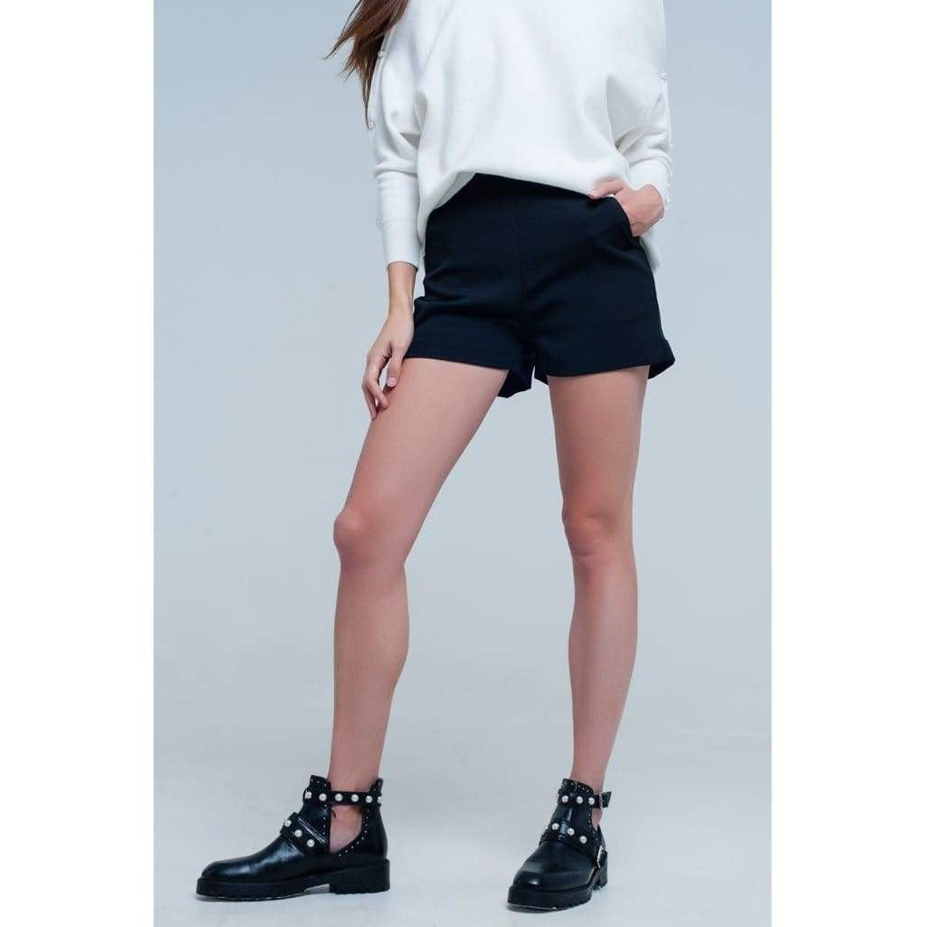 High Waist Black Shorts